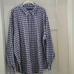 Long sleeve button down polo 3x Ralph Lauren blue
